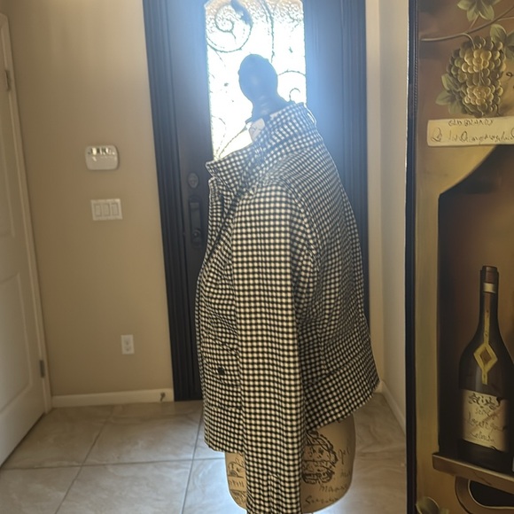 Women's Black and White Checkered lightweight jacket - Picture 3 of 5